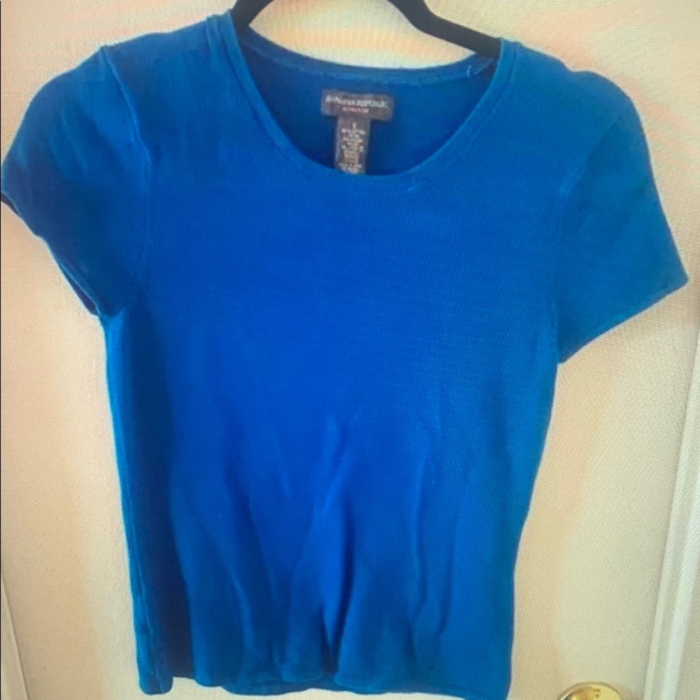 Banana Republic Vibrant Blue Short Sleeve Tee